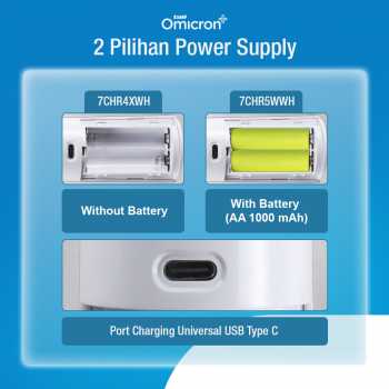 Gambar produk TaffOmicron Alat Terapi Pernapasan Mesh Nebulizer Portable Inhaler With Battery - JSL-W303