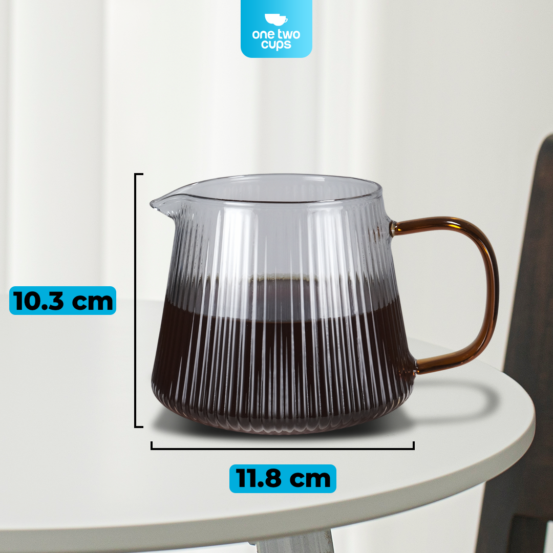 One Two Cups Coffee Server V60 Drip Pour Over Borosilicate Glass 500ml - SPA865 Gambar produk One Two Cups Coffee Server V60 Drip Pour Over Borosilicate Glass 500ml - SPA865