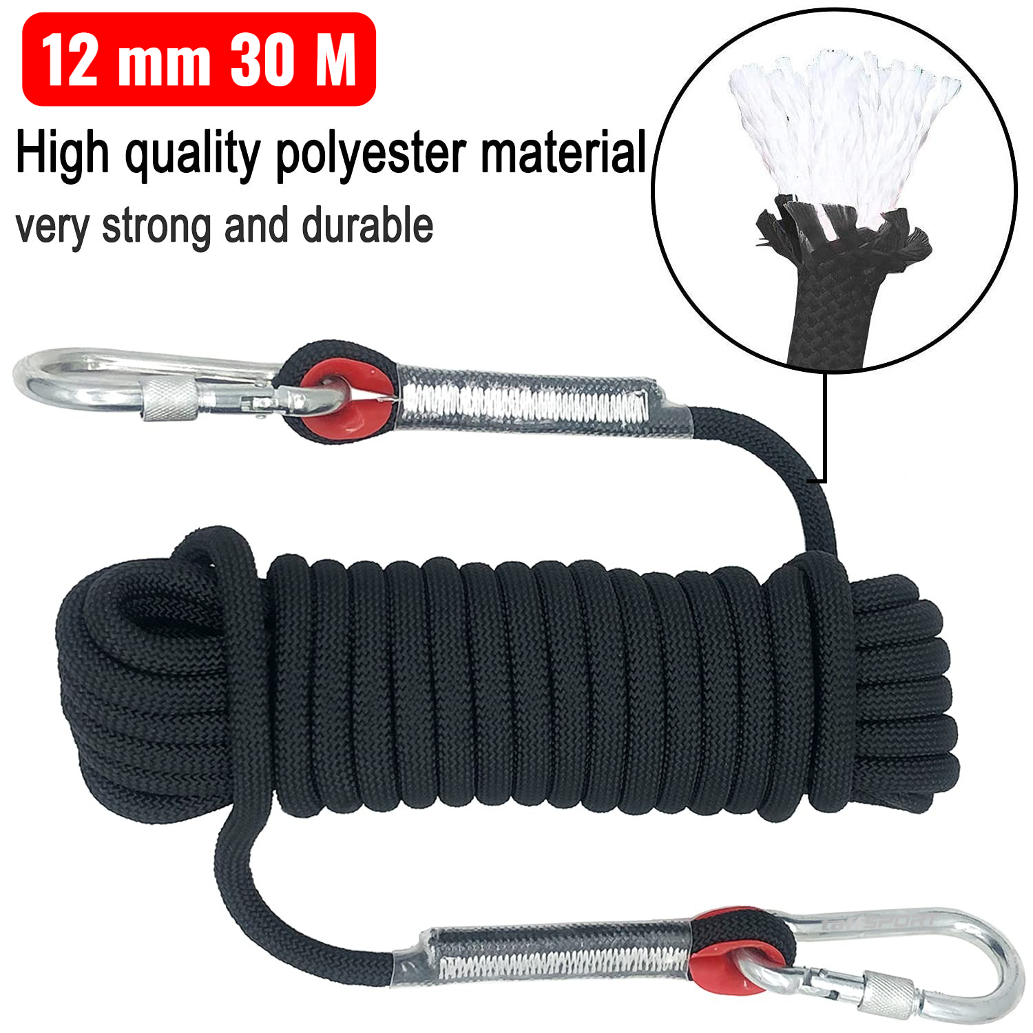 Gambar produk TaffSPORT Tali Panjat Tebing Climbing Rope Outdoor Darurat 12mm 30M - HW13