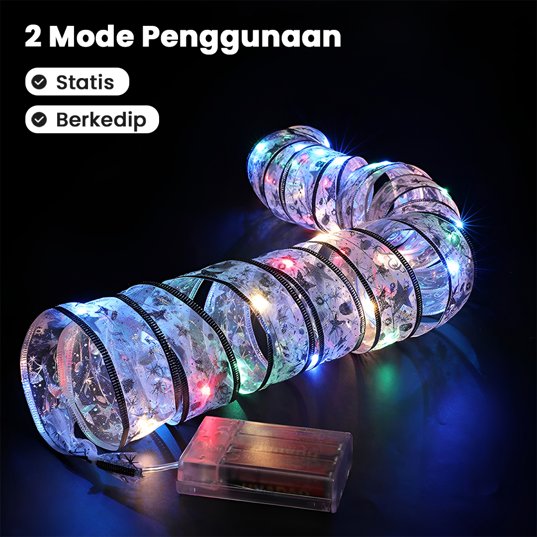 Gambar produk Partigos Lampu Hias String Lights Model Pita Natal 50 LED Multicolor - AA562