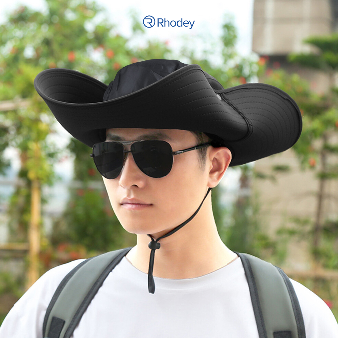 Rhodey Topi Rimba Outdoor Anti UV Boonie Hat Polyester - B60 Gambar produk Rhodey Topi Rimba Outdoor Anti UV Boonie Hat Polyester - B60