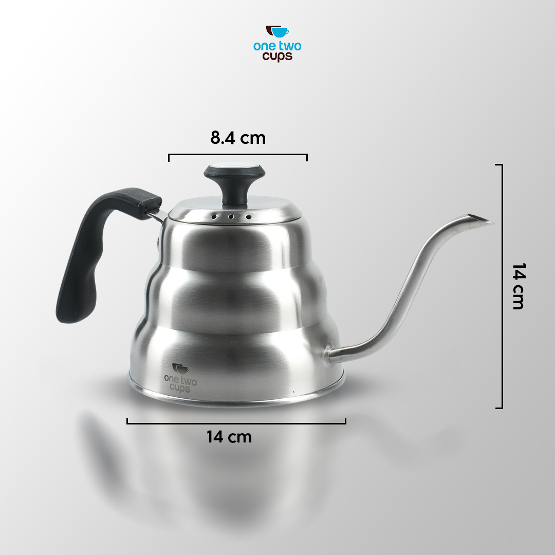 One Two Cups Teko Kopi Leher Angsa Gooseneck Pour Over Thermometer 1L - OTC201 Gambar produk One Two Cups Teko Kopi Leher Angsa Gooseneck Pour Over Thermometer 1L - OTC201
