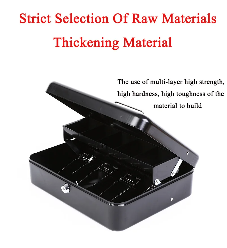 Gambar produk IWARE Kotak Uang Kasir Portable Coin Cash Drawer Key Style 30x24x9cm - IW201