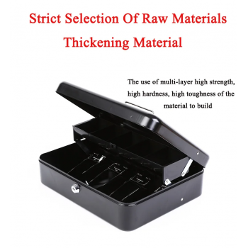 Gambar produk IWARE Kotak Uang Kasir Portable Coin Cash Drawer Key Style 30x24x9cm - IW201