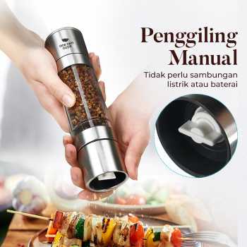 One Two Cups Penggiling Biji Lada 2in1 Spices Pepper Grinder 200ml - OT-22 Gambar produk One Two Cups Penggiling Biji Lada 2in1 Spices Pepper Grinder 200ml - OT-22