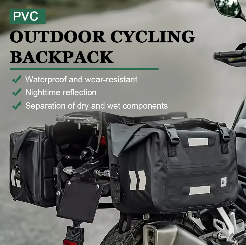 Gambar produk Blinkminds Saddle Bag Touring Motorcycle Anti Slip Waterproof 30L - BM08