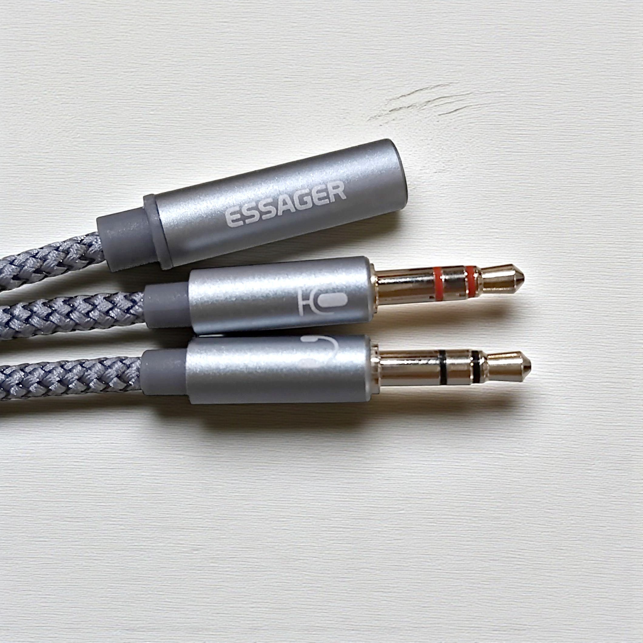 Gambar produk ESSAGER Splitter Audio Jack 3.5mm Female to Dual Male Headphone - EYPS35-TLB0G