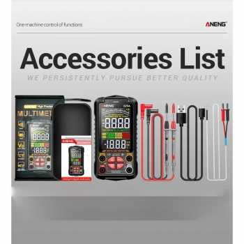 Gambar produk ANENG Digital Multimeter Voltage Tester Color Screen NCV Rechargeable - 625A