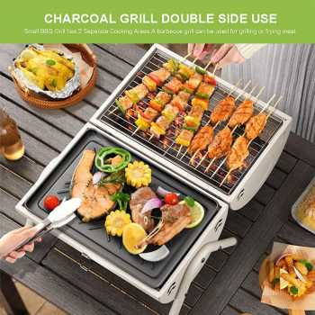 Xbess Alat Panggang Arang Portable BBQ Outdoor Grill Stove with Pan - K-707 Gambar produk Xbess Alat Panggang Arang Portable BBQ Outdoor Grill Stove with Pan - K-707