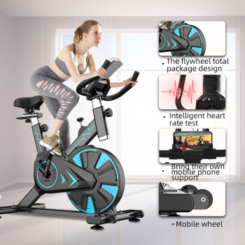 BSKEN Sepeda Statis Gym Spinning Bike Adjustable with Speedometer - 585A