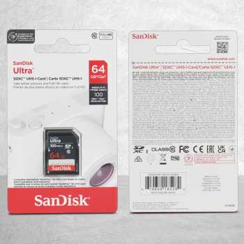 Gambar produk SanDisk Ultra SDHC/XC UHS-I Card Class 10 100MB/s 64GB - SDSDUNR-GN3IN