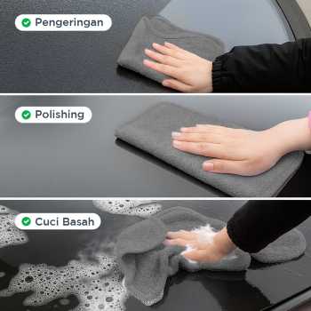 Gambar produk SHUMAI Kain Lap Microfiber Mobil Cleaning Towel Soft High Absorption 30x30cm - SH3
