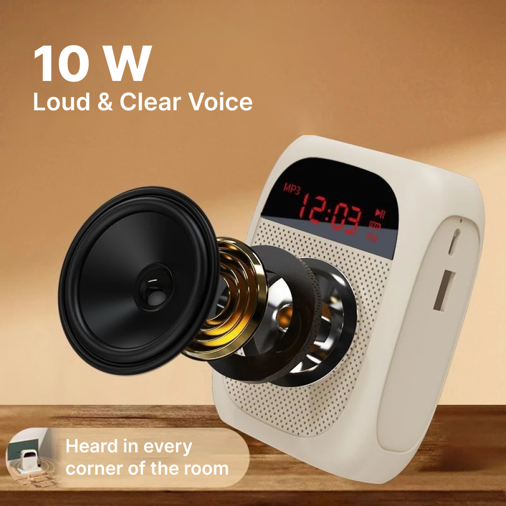 Little Bee Speaker Pinggang Bluetooth Voice Amplifier LED Wired 10W - YW-166 Gambar produk Little Bee Speaker Pinggang Bluetooth Voice Amplifier LED Wired 10W - YW-166