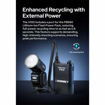 Gambar produk Godox Flash Camera Wireless Touchscreen Global Shutter 100Ws for Canon - V100C