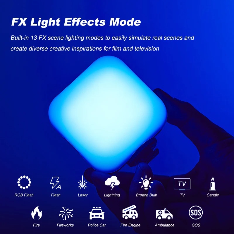 Gambar produk Godox Lampu Fill Light LED Magnetic RGBW 3200-6500K 1800mAh 6W - LED6R