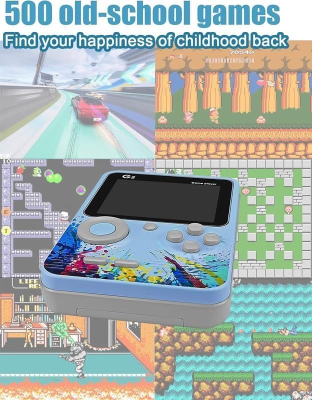 Gambar produk GGS Retro Portable Handheld Console 500 Game 2.4 Inch 128MB RAM - G5
