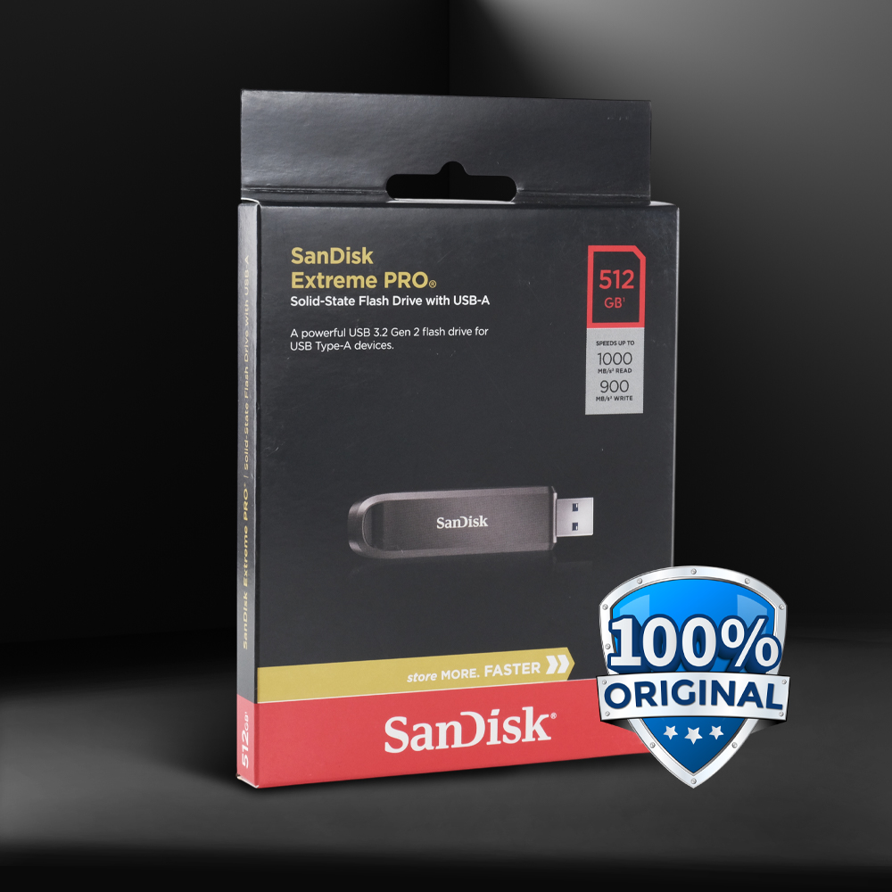 Gambar produk SanDisk Extreme PRO Flashdisk with USB Type A 3.2 Gen 2 512GB - SDCZ820