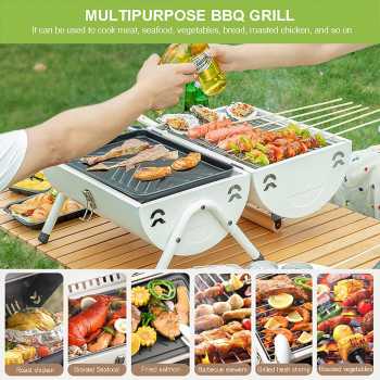 Xbess Alat Panggang Arang Portable BBQ Outdoor Grill Stove with Pan - K-707