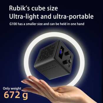 Gambar produk LIYADI Lampu Studio Fotografi COB LED RGBW 24 Mode TFT Display 100W - G100 PRO