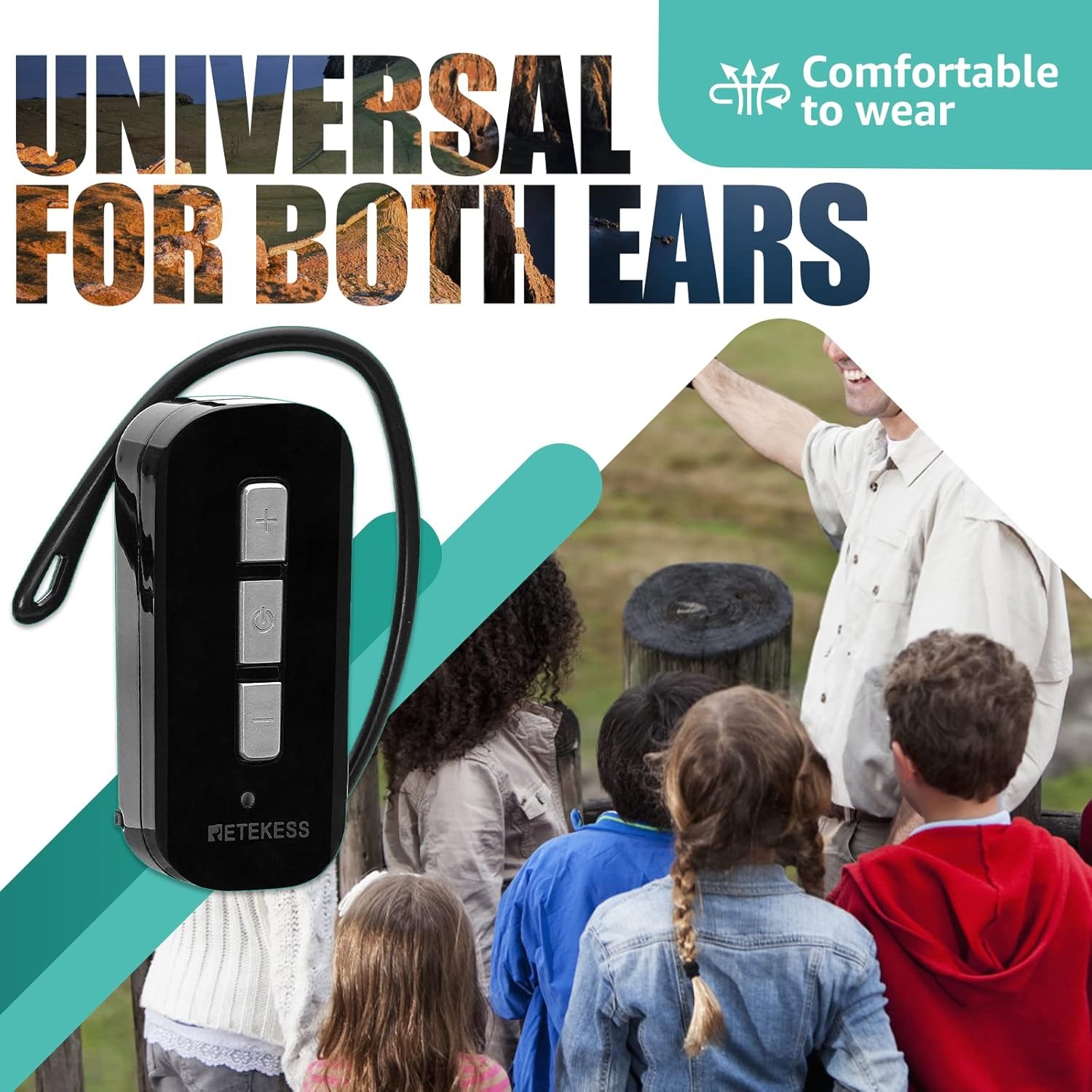 RETEKESS Audio Tour Guide Wireless Receiver Earphone Ear Hook 520mAh - TT111 Gambar produk RETEKESS Audio Tour Guide Wireless Receiver Earphone Ear Hook 520mAh - TT111