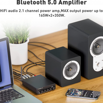 Fosi Audio Amplifier Bluetooth 5.0 HiFi 2.1 Channel 165x2+350W TPA3255 - BT30D PRO- MAX