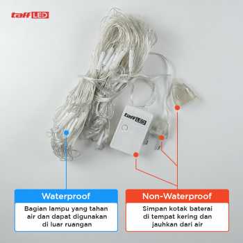 Gambar produk TaffLED Lampu Hias Jaring String Lights Decoration EU Plug 1.5x1.5M - EK-04