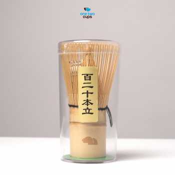Gambar produk One Two Cups Chasen Bamboo Matcha Whisk Pengaduk Teh Jepang 84 Tangkai - FMCA