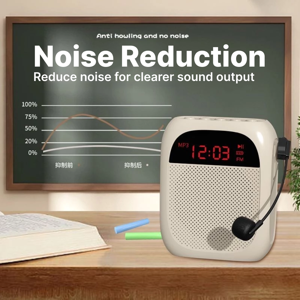 Little Bee Speaker Pinggang Bluetooth Voice Amplifier LED 2in1 10W - YW-166L Gambar produk Little Bee Speaker Pinggang Bluetooth Voice Amplifier LED 2in1 10W - YW-166L