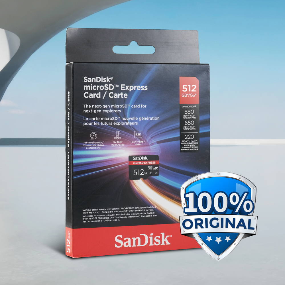 Gambar produk SanDisk microSD Express UHS-I Class 10 U3 880MB/s 512GB - SDSQXFN
