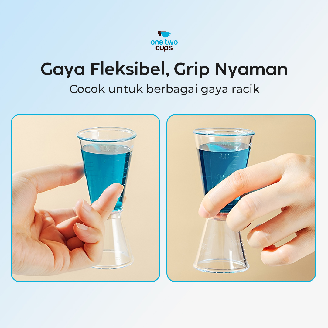 Gambar produk One Two Cups Gelas Ukur Bartender Double Jigger Measuring Cup S - JK-228