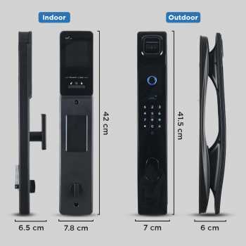 JYS Smart Door Lock Fingerprint Face Recognition Password Eques App - B01RL-TC Gambar produk JYS Smart Door Lock Fingerprint Face Recognition Password Eques App - B01RL-TC