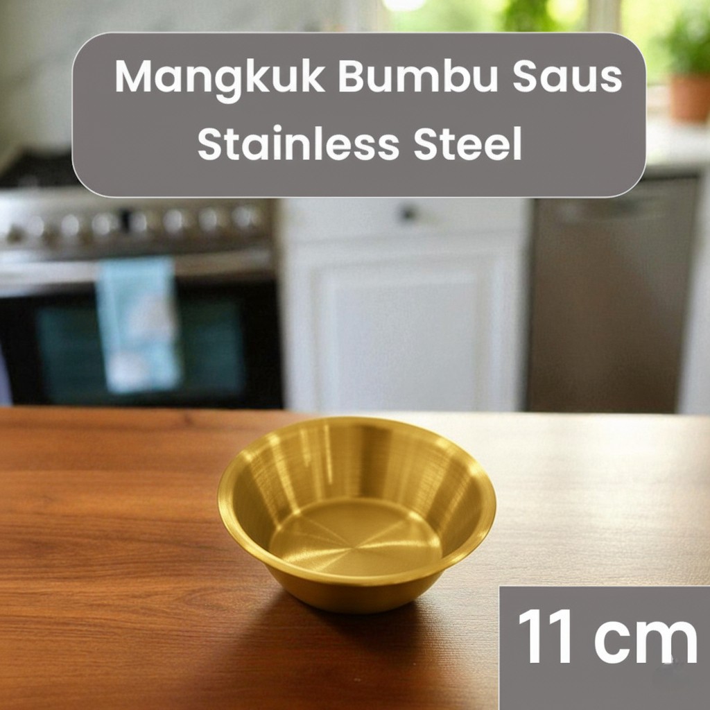 ALRY Mangkuk Bumbu Saus Stainless Steel Western Seasoning Bowl 11cm - YX-304 Gambar produk ALRY Mangkuk Bumbu Saus Stainless Steel Western Seasoning Bowl 11cm - YX-304