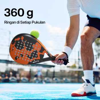 Gambar produk CWIN Raket Padel Teardrop Carbon Glass Fiber 3.8cm Thickness 360g - 4003