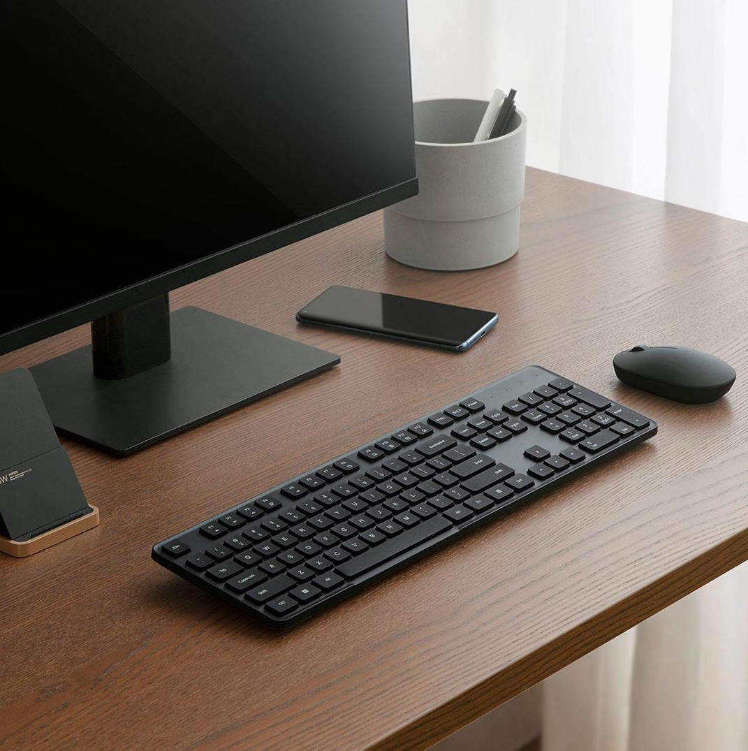 Gambar produk Xiaomi Set Keyboard Mouse Wireless 2.4GHz Soft Keycap Lightweight - WXJS03YM