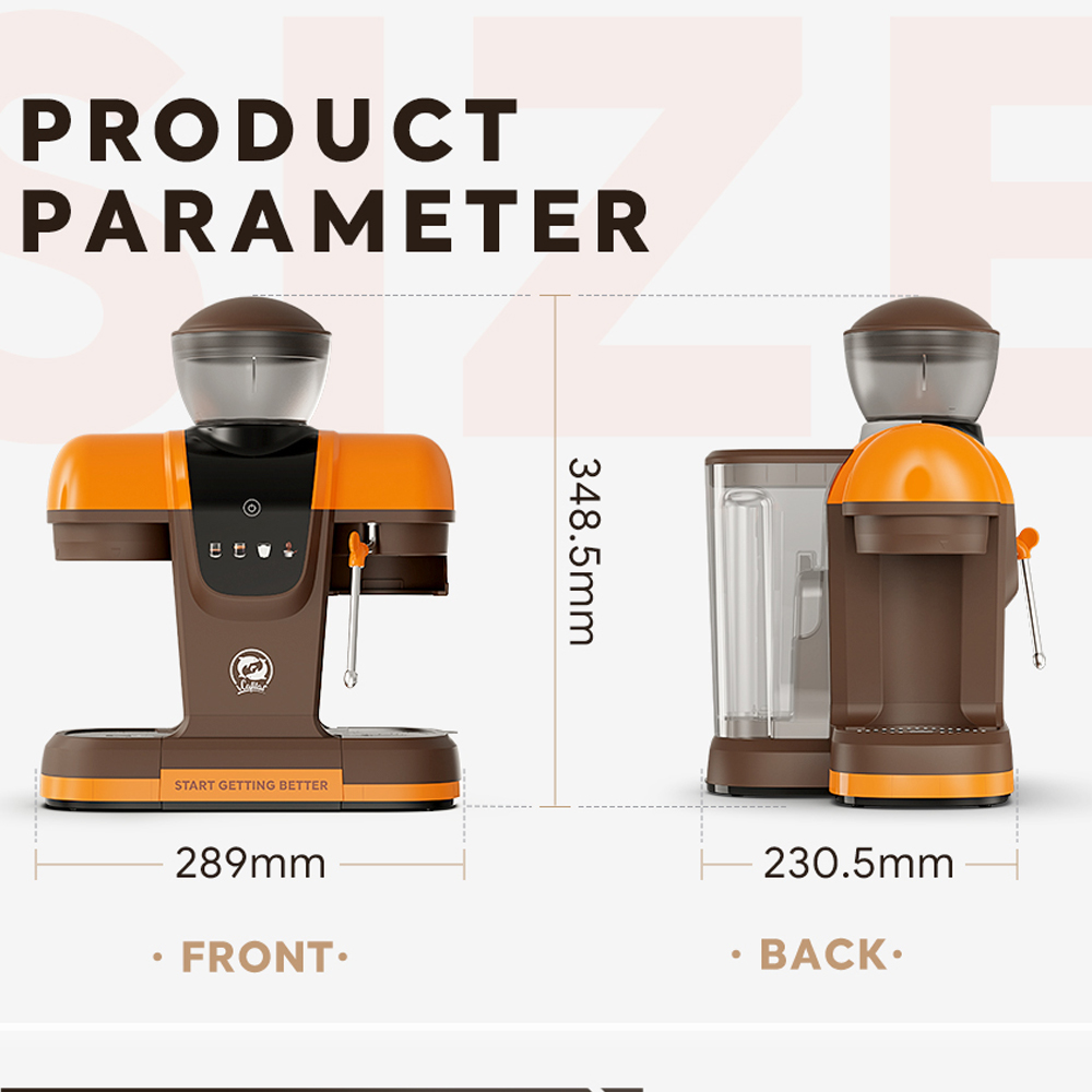 Gambar produk iCafilas Mesin Kopi Espresso Coffee Maker Frothing Grinding 19 Bar - ME2603