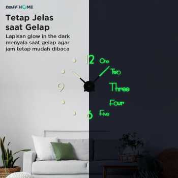 TaffHOME Jam Dinding Besar DIY Giant Glow in The Dark 90-100cm - JM-25 Gambar produk TaffHOME Jam Dinding Besar DIY Giant Glow in The Dark 90-100cm - JM-25