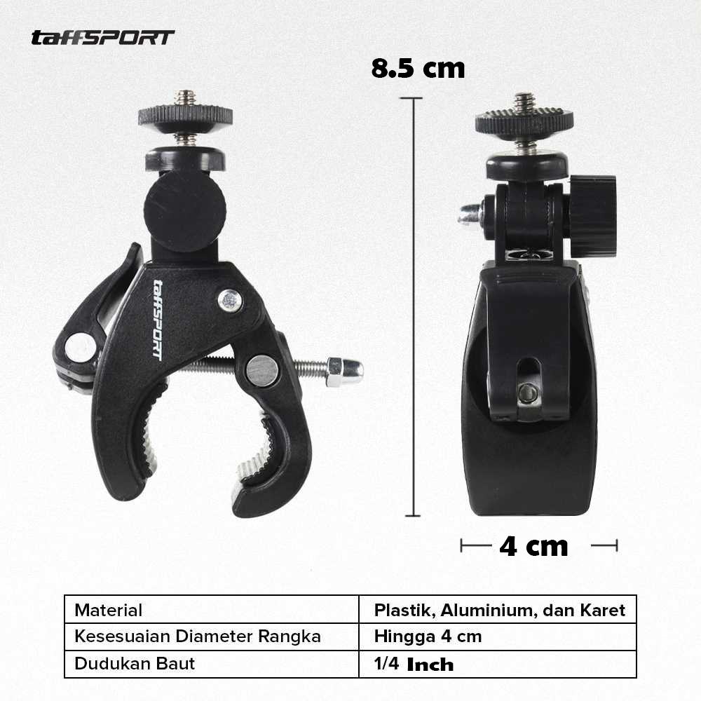 Gambar produk TaffSPORT Mount Gagang Sepeda untuk Xiaomi Yi dan GoPro - GP023