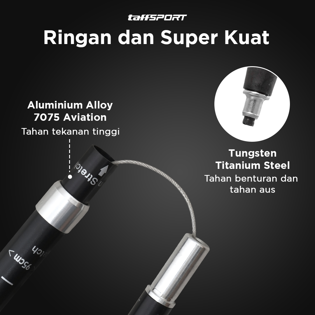 TaffSPORT Tongkat Hiking Lipat Trekking Pole Aluminium Alloy 110cm - 101 Gambar produk TaffSPORT Tongkat Hiking Lipat Trekking Pole Aluminium Alloy 110cm - 101