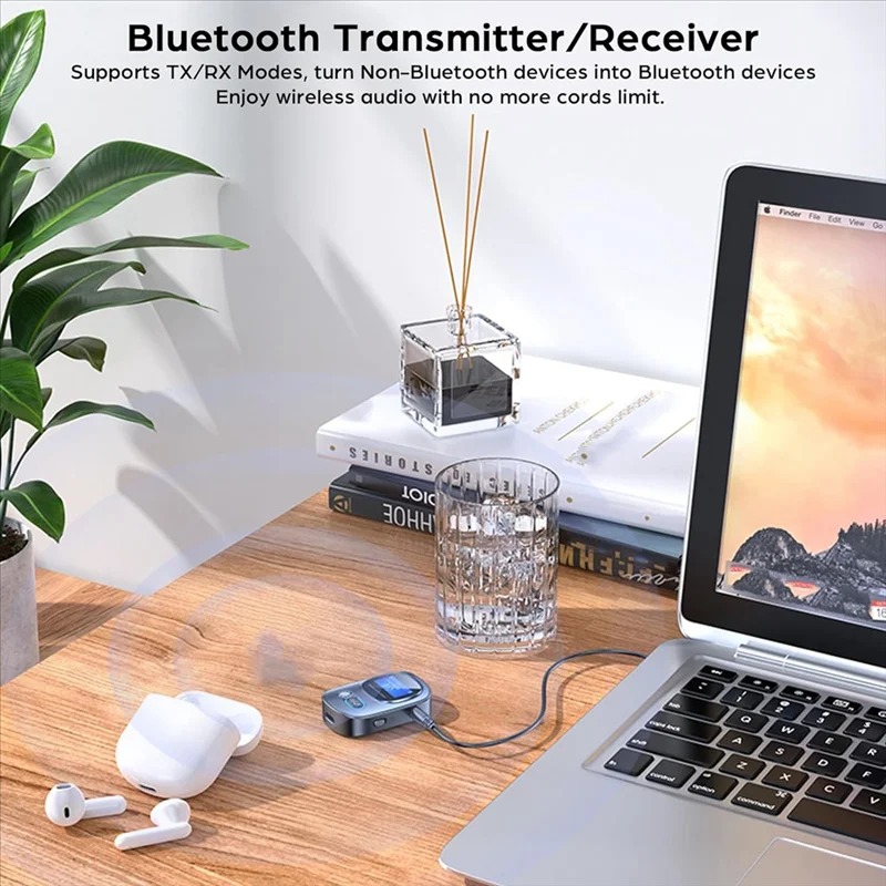 VIKEFON Bluetooth Adapter 2in1 Transmitter Receiver Audio 5.3 2.4GHz - T68 Gambar produk VIKEFON Bluetooth Adapter 2in1 Transmitter Receiver Audio 5.3 2.4GHz - T68