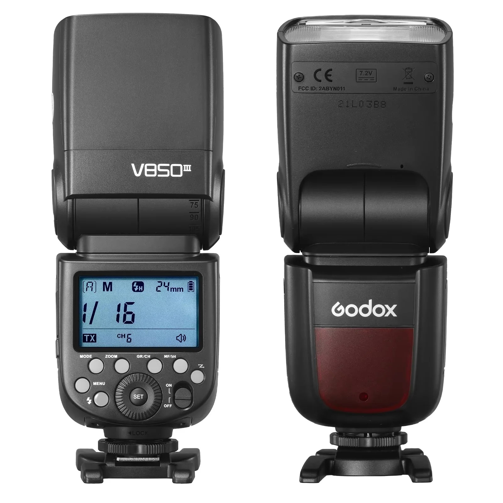 Gambar produk Godox Flash Camera Wireless Adjustable Focus 2.4GHz GN60 2980mAh 76W - V850III