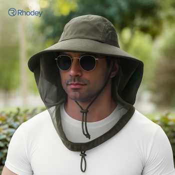 Rhodey Topi Rimba Outdoor Anti Nyamuk UV Protection Boonie Hat - UF122