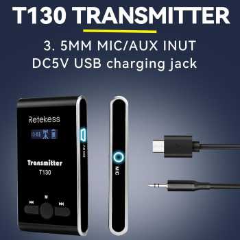 Gambar produk RETEKESS Audio Tour Guide Wireless Transmitter 99 Channel Mic 900mAh - T130