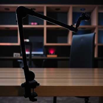 ETS Stand Holder Mikrofon Boom Arm Desk Adjustable Microphone Lazypod - E985