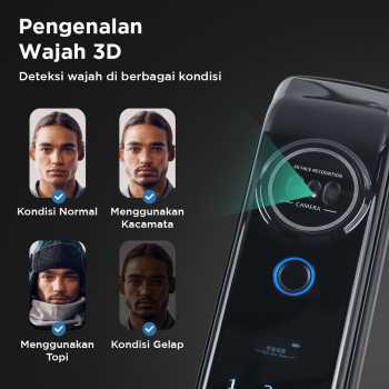 Gambar produk Glomarket Smart Door Lock Fingerprint Face Recognition Password App - B02RL-TC