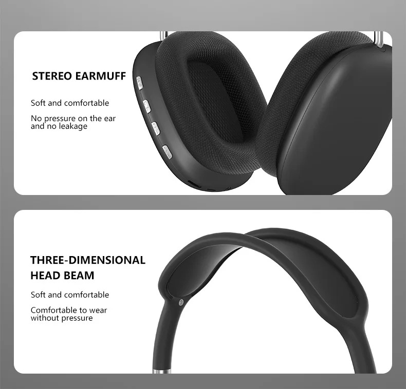 Gambar produk LEROBO Headphone Bluetooth 5.1 HiFi Subwoofer Noise Reduction 150mAh - P9