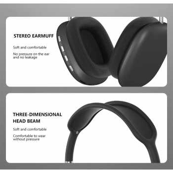 Gambar produk LEROBO Headphone Bluetooth 5.1 HiFi Subwoofer Noise Reduction 150mAh - P9