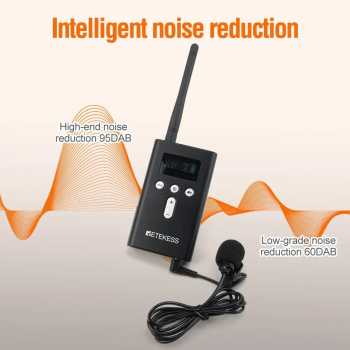 Gambar produk RETEKESS Audio Tour Guide Wireless Transmitter 49 Channel Mic 4200mAh - T130S