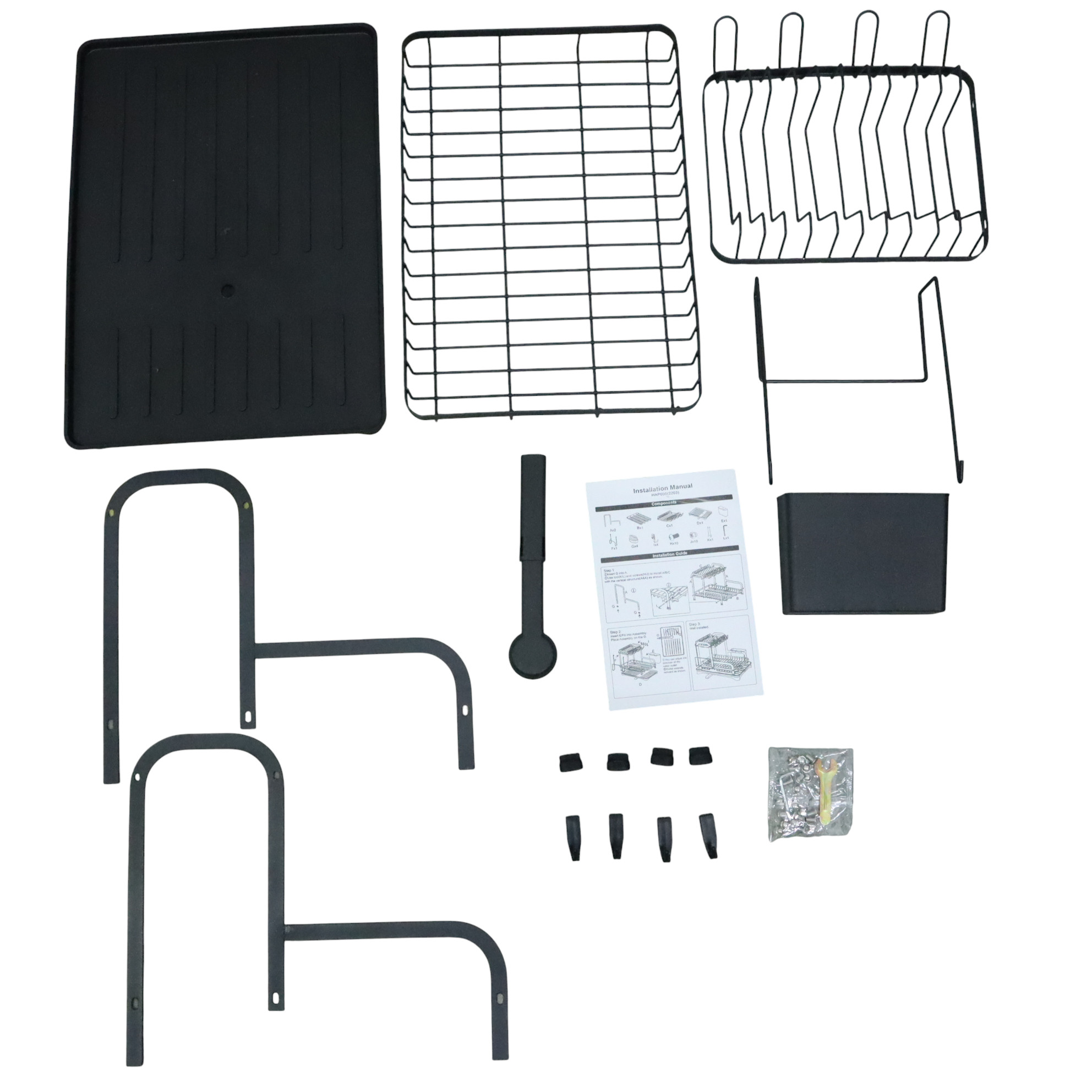 Elemore Rak Piring Dapur Wastafel Carbon Steel Drying Storage Rack - E42 Gambar produk Elemore Rak Piring Dapur Wastafel Carbon Steel Drying Storage Rack - E42