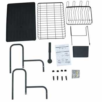 Gambar produk Elemore Rak Piring Dapur Wastafel Carbon Steel Drying Storage Rack - E42