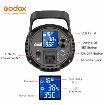 Gambar produk Godox Lampu Video LED Light Provides Wireless 433MHz 5600K 60W - SL60W